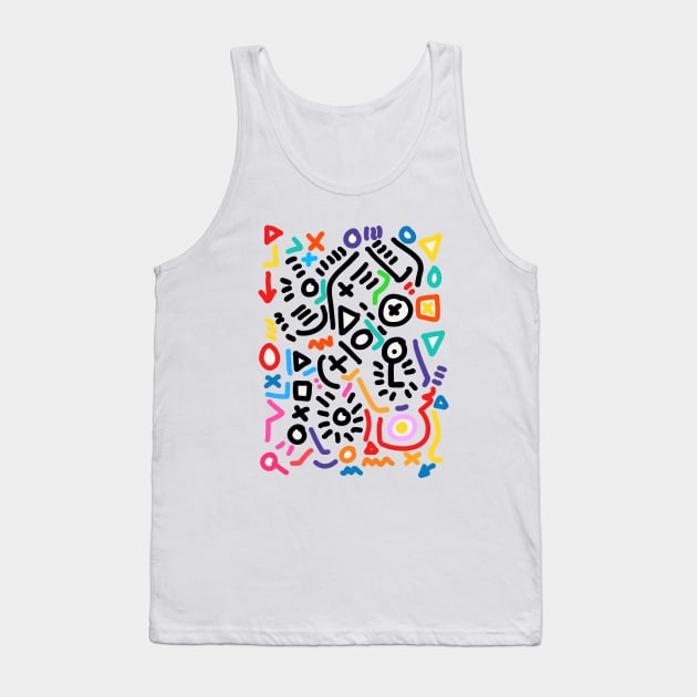 Graffiti Doodles Symbols Art Tank Top by signorino